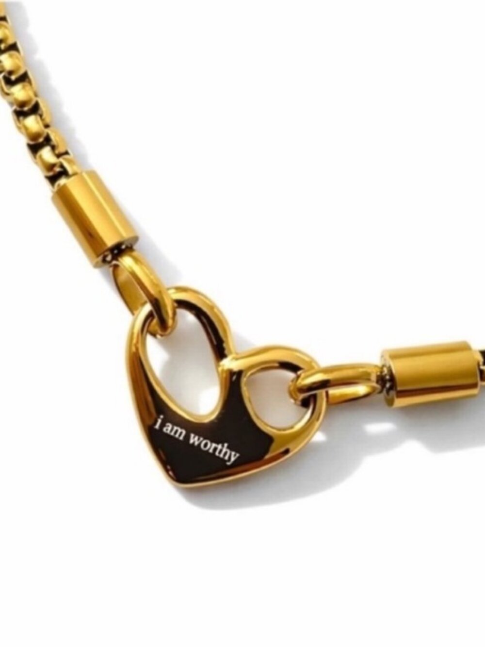 New! 18K Gold Plated “I Am Worthy” Necklace (3028) NWOT